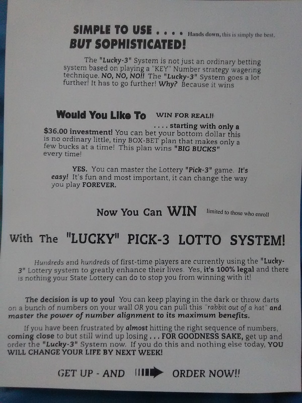 system play lotto